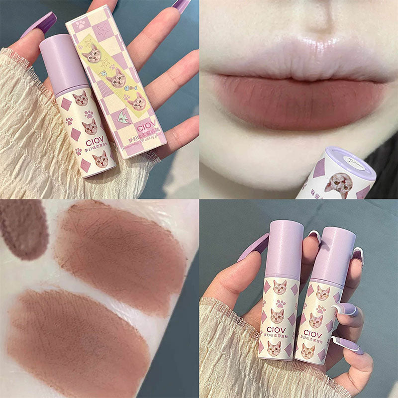 10 Colors Matte Mud Lipstick For Lips Long Lasting Cute Velvet Lip Glaze Korean Magic Lipstick Waterproof Cosmetics Wholesale