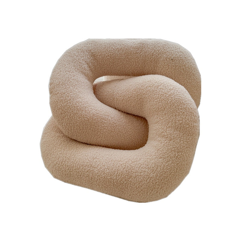 Room Simple Abstract Shape Pillow Sofa Cushion Wavy Waist by Chain Knot Twist Bar Living Room Cushion Office Design Throw