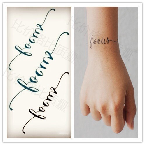 Waterproof Temporary Tattoo Sticker heartbeat wave French "it is the life" English letter women's tatto flash tatoo fake tattoos