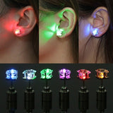 1 Pair Light Up LED Bling Ear Stud Rings Korean of Flash Zircon  Rings Accessories for Party Women Christmas Rings   Glow Stick