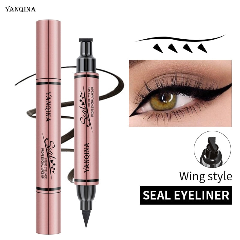 Eyeliner Stamp Seal Pen Long Lasting Waterproof Eye Liner Liquid Black   Pencil Make-up for Women Cosmetics Tool