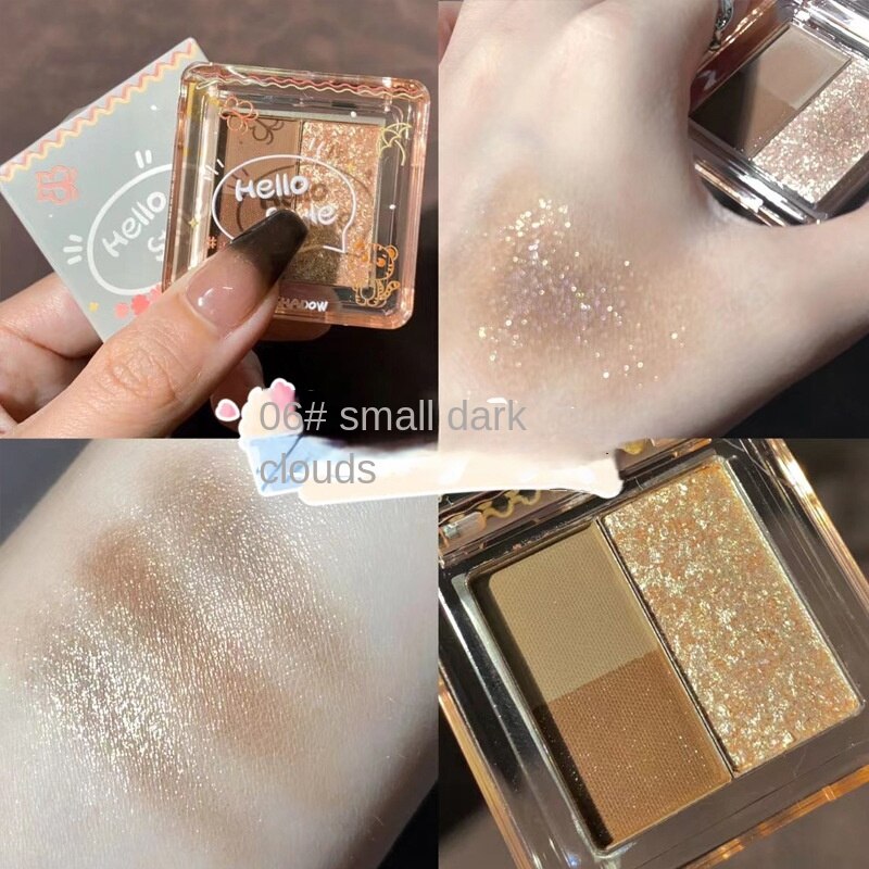 Glitter Eyeshadow 3/4Color Pearlescent Matte Eye Shadow Fine Flash Polarization Long lasting Easy on Makeup Korean Cute Makeup