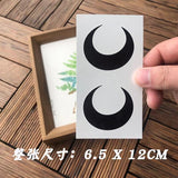 Sexy Waterproof Temporary Tattoo Sticker Black White Moon Star Body Art Fake Tattoo Flash Tattoo Shoulder Clavicle Female Male