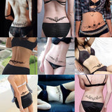 Disposable Fake Tattoo 18 Pcs/set Women Sexy Waist And Abdomen Long Totem Waterproof Tattoo Stickers