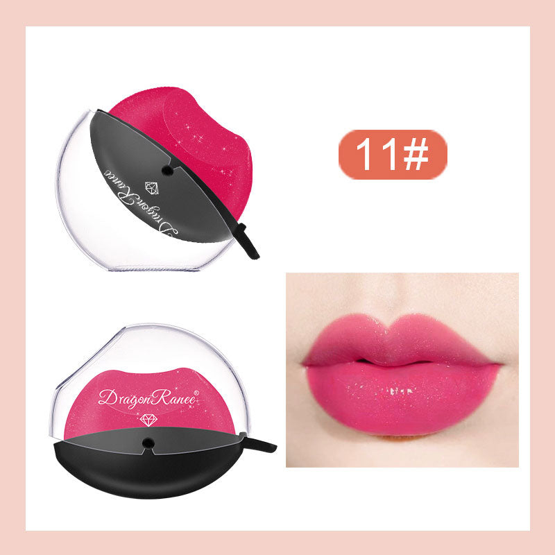 Matte Velvet Lip-shaped Lipstick Temperature Change Lazy Lip Sticks Waterproof Nonstick Cup Lipgloss For Makeup Wholesale