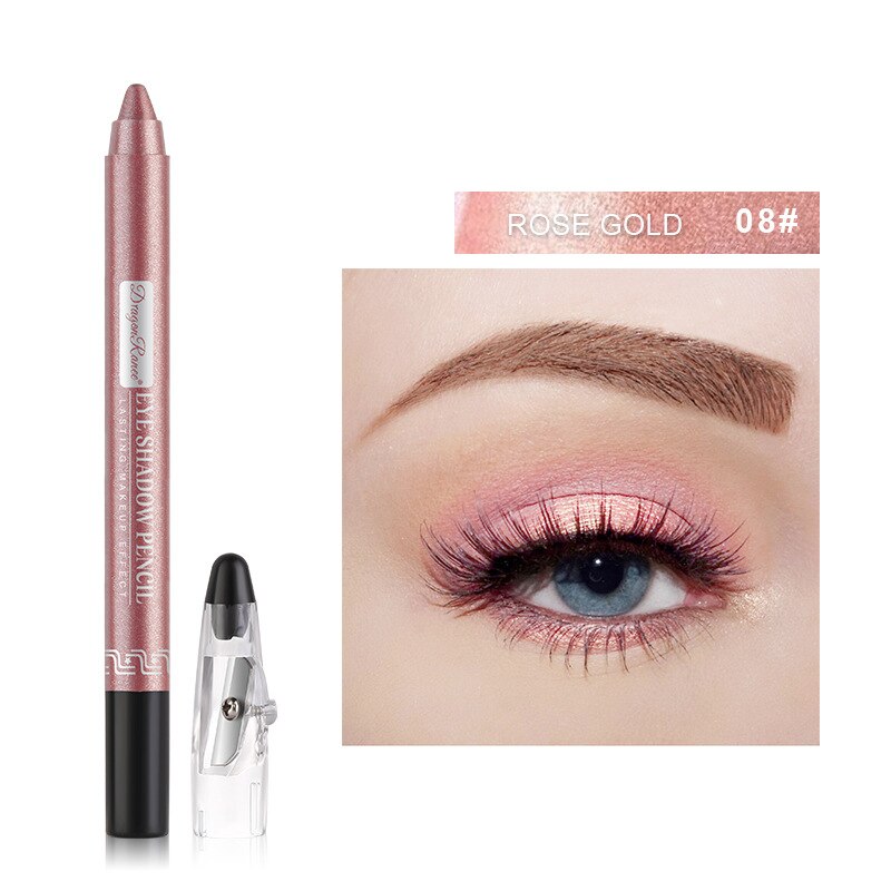 Pearlescent Eyeshadow Pencil Waterproof Long Lasting Glitter Highlighter Contouring Lying Eye Shadow Stick Eyes Makeup Cosmetic