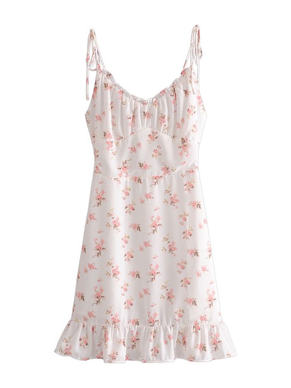 Floral Print Spaghetti Dress