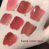 Pink Clear Mirror Water Lip Gloss Lip Glaze Transparent Waterproof Glossy Liquid Lipstick Red Lip Tint Makeup Korean Wholesale