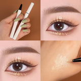 1PC Diamond Glitter Eye Liner Pencil Eye Makeup Highlighter Waterproof Pearl White Brighten Silkworm Shadow Liquid Eyeliner Pen
