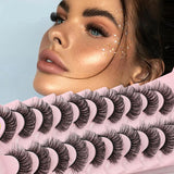 5/10Pairs 3D Mink Lashes russian strip lash Dramatic False Eyelashes Faux Cils Makeup Wholesale Fake Eyelash Extension maquiagem