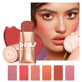Blush Stick Cream Blusher 6 Colors Blendable Waterproof Long-lasting Lip Cheek Eye Multi-use Stick Make-up for Women