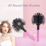 New  Design Professional Magic 3D Round Hair Brushes Salon Comb Massage Detangling Hair Brush for Women Hair Styling Tools