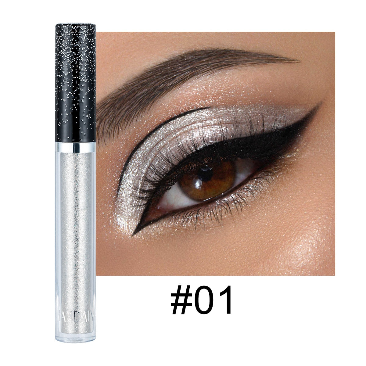 Glitter Liquid Eyeshadow Waterproof Metallic Shimmer Eye Shadow Eyeliner Long Lasting Professional Makeup for Women Cosmetics