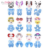 Oklulu   New Eye Body Paint DIY Design Halloween Christmas Party Soft Face Paint Stencil Reusable Template Tattoo Painting Makeup Tool