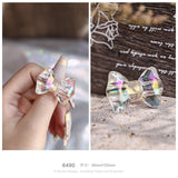 3PCS Super Big Bear,Bowtie Nail Ring Symphony Transparent Aurora Kawaii Bear Rings Can Adjust Size Photo Prop Nail Art Tool 35MM