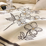 High End French Style Embroidered Pure Cotton Bedding Set Luxury 100s Long-staple Cotton Duvet Cover Set Queen Blanket Covers