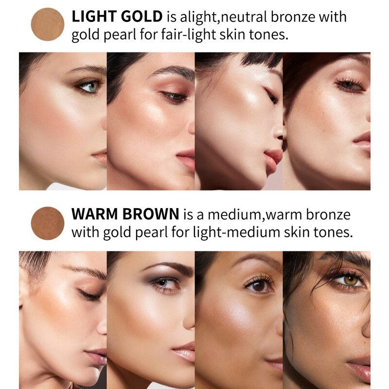 4 Colors Liquid Bronzer Face Makeup Pearlescent Contouring Brighten Highlight Bronzer Tint Women Facial Illuminator Cosmetic 8ML