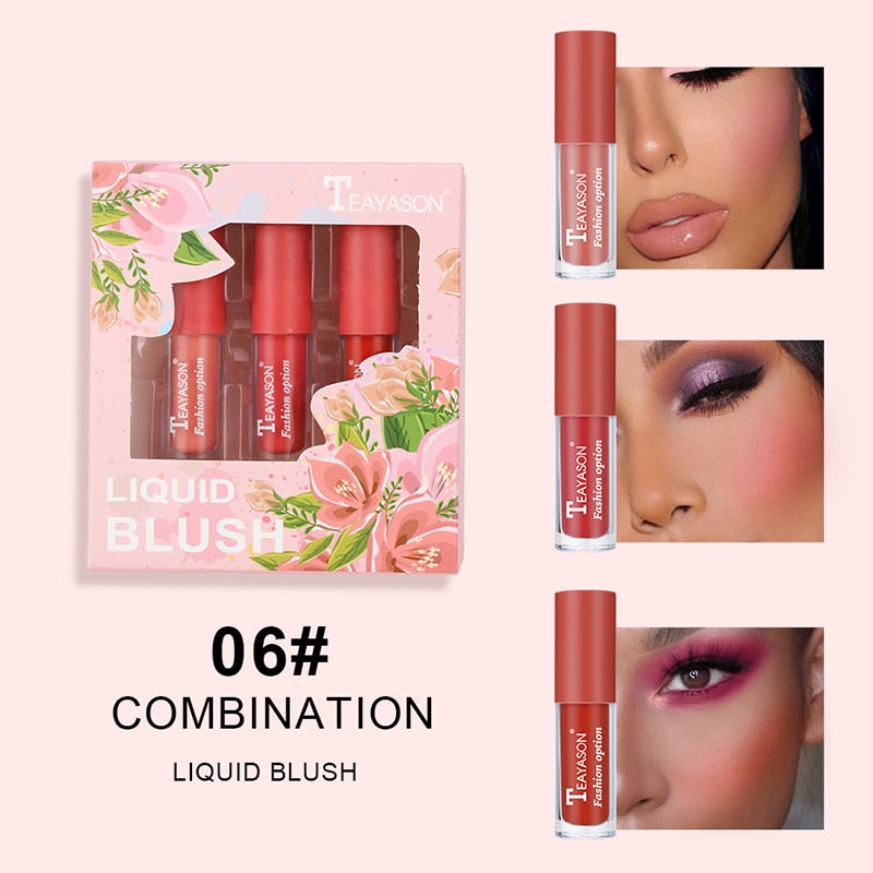 Three Sets Of Boxed Lip Oil Lipstick Lip Gloss Polarized Lip Gloss Blush Box Highlight Set Box Lipstick Set Makeup Wholesale