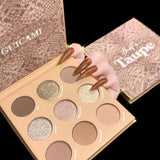 GUICAMI Python Print Hot 9Colors INS  Glitter Eye Shadow Palette  Powder Matte Shimmer Eye Shadow  Glitter Eyeshadow Palette