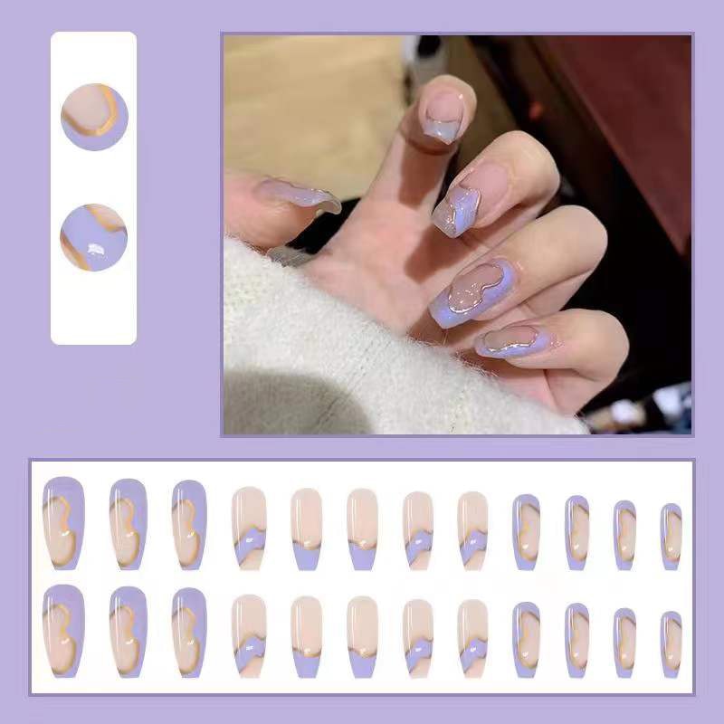 24Pcs  False Nails Pink Almond Artificial Fake Nails Full Cover Nail Tips Press On Nails  Manicure Tools Faux Ongles