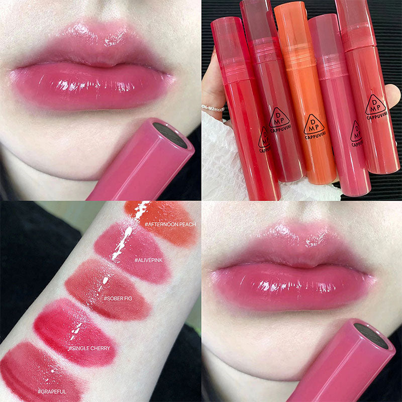 Kawai Cherry Pink Lip Gloss Crystal Jelly Lip Oil Cute Korean Long-lasting Waterproof Lip Paint For Lip Augmentation Cosmetic