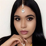 Fashion New Bridal Boho Jewelry Crystal Head Chain Hair Accessories Rhinestone Forehead Chain Bridal Headband Handmade Jewelry