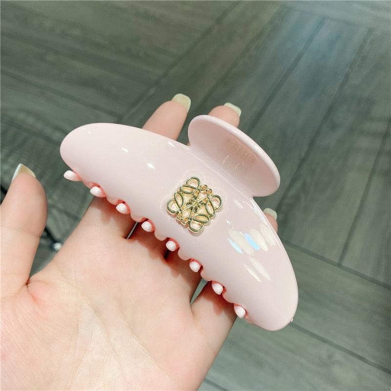 Acetate Camellia Hair Claw Clip Clamp For Women Girl Flower Handmade French Fashion Head Accessories Mujer Wholesale