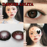 Colour Contact Lens Case Pocket Box Convenient Travel Mate Kits for Lenses Container Contacts Water Holder Danger Lolita