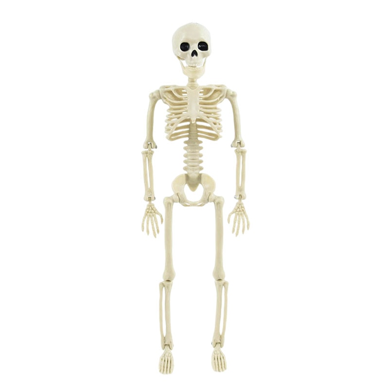40cm Halloween Movable Skeleton Fake Human Skull Bones Halloween Party Home Bar Decorations Haunted House Horror Props Ornament