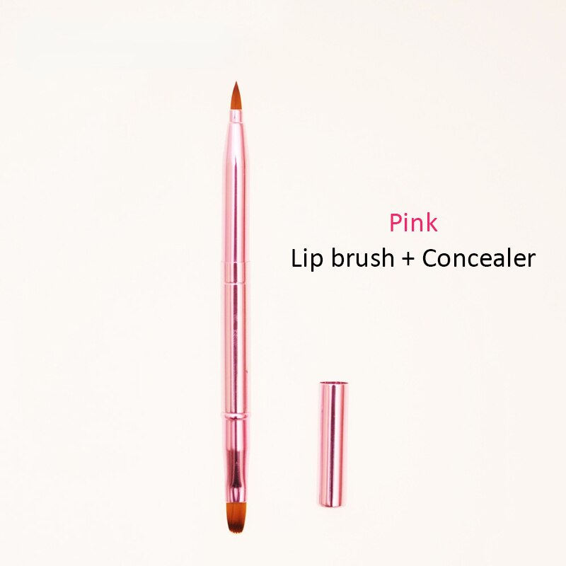 Retractable Lip Brush Metal Double-ended Lipstick Brush Portable Concealer Brush Eyebrow Brush Makeup Brush Tool