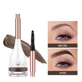 Eyebrow Pomade Brow Mascara Natural Waterproof Long Lasting Creamy Texture 4 Colors Tinted Sculpted Brow Gel with Brush