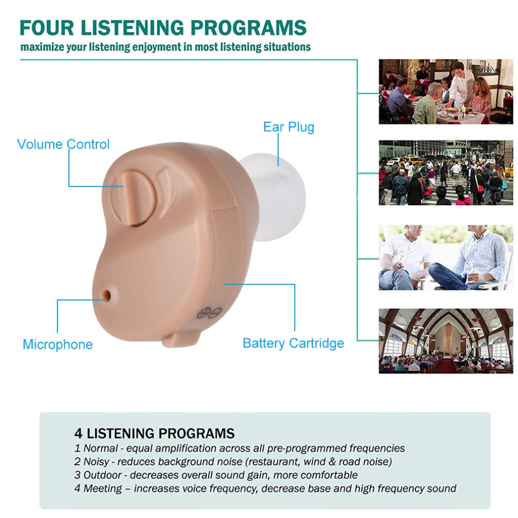 K80 Hearing Aids Sound Amplifier Noise Reduction Frequency Adjustment Ear Hearing Aid Earphone For The Elderly For Deafness